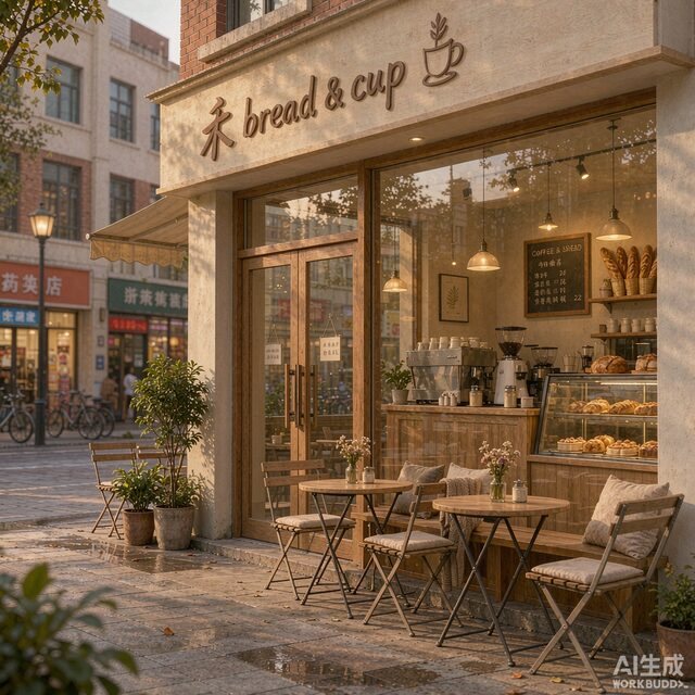 【演示】广州黄埔某学校 · 图书馆旁 03 号咖啡烘焙铺展示图